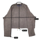 ROKU 6 BEAUTY&YOUTH パイル ボーダードローストリングトップス カットソー ネイビー レディース ロクビューティアンドユース【中古】5-0511M♪