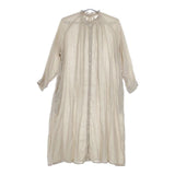 nest Robe 01173-1097 製品染め リネン フリルカラー ワンピース ベージュ レディース ネストローブ【中古】5-0503M∞