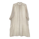 nest Robe 01173-1097 製品染め リネン フリルカラー ワンピース ベージュ レディース ネストローブ【中古】5-0503M∞