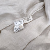 nest Robe 01173-1097 製品染め リネン フリルカラー ワンピース ベージュ レディース ネストローブ【中古】5-0503M∞