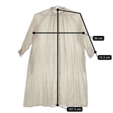 nest Robe 01173-1097 製品染め リネン フリルカラー ワンピース ベージュ レディース ネストローブ【中古】5-0503M∞