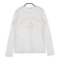 R&D.M.Co- CAKES OF BRITAIN フロッキープリント 長袖Ｔシャツ カットソー ロンＴ ホワイト レディース オールドマンズテーラー【中古】5-0511M♪