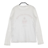 R&D.M.Co- CAKES OF BRITAIN フロッキープリント 長袖Ｔシャツ カットソー ロンＴ ホワイト レディース オールドマンズテーラー【中古】5-0511M♪