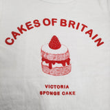 R&D.M.Co- CAKES OF BRITAIN フロッキープリント 長袖Ｔシャツ カットソー ロンＴ ホワイト レディース オールドマンズテーラー【中古】5-0511M♪
