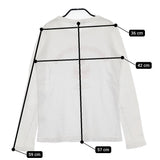 R&D.M.Co- CAKES OF BRITAIN フロッキープリント 長袖Ｔシャツ カットソー ロンＴ ホワイト レディース オールドマンズテーラー【中古】5-0511M♪