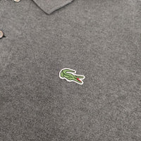 LACOSTE リブカラーポロシャツ L1313DL サイズ2 長袖 ポロシャツ グレー レディース ラコステ【中古】5-0810M∞