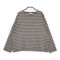 ORCIVAL IP32-02 ボーダー 長袖Ｔシャツ カットソー ロンＴ グレー キナリ レディース オーシバル/オーチバル【中古】5-0511M♪
