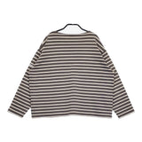 ORCIVAL IP32-02 ボーダー 長袖Ｔシャツ カットソー ロンＴ グレー キナリ レディース オーシバル/オーチバル【中古】5-0511M♪