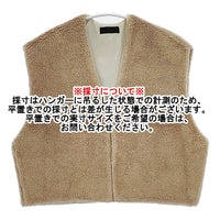 ALWEL ALP-2 ボア アルパカ混 ジップアップ ベスト ベージュ レディース オルウェル【中古】5-0928T△