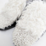 Pippi ファー サイズ37.5 シューズ・靴 ブラック ホワイト レディース ピッピ【中古】5-1016T◎