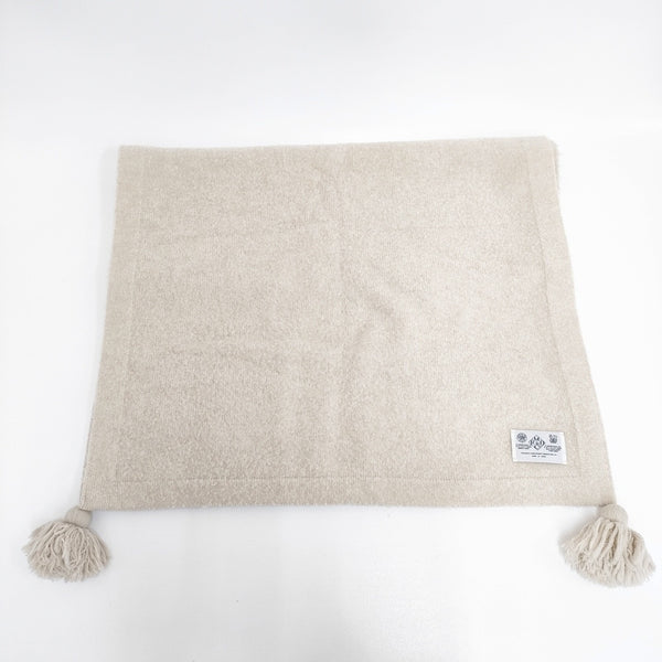 R&D.M.Co- タッセル 大判 マフラー 無地 ストール ベージュ レディース オールドマンズテーラー【中古】5-1016T◎