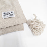 R&D.M.Co- タッセル 大判 マフラー 無地 ストール ベージュ レディース オールドマンズテーラー【中古】5-1016T◎