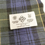 R&D.M.Co- チェック フリンジ マフラー 大判 ストール ネイビー グリーン レディース オールドマンズテーラー【中古】5-1016T◎