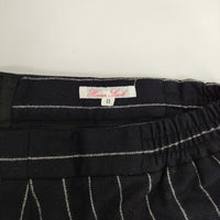 HAVERSACK ウール カシミヤ混 461523 ストライプ サイズ0 テーパードパンツ パンツ ネイビー ホワイト レディース ハバーサック【中古】5-0928T△