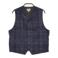 FWK by engineered garments ジレ サイズ1 チェック ベスト ネイビー レディース エフダブリューケーエンジニアードガーメンツ【中古】5-0511M♪
