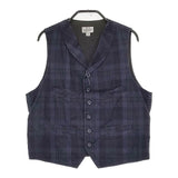 FWK by engineered garments ジレ サイズ1 チェック ベスト ネイビー レディース エフダブリューケーエンジニアードガーメンツ【中古】5-0511M♪