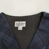 FWK by engineered garments ジレ サイズ1 チェック ベスト ネイビー レディース エフダブリューケーエンジニアードガーメンツ【中古】5-0511M♪