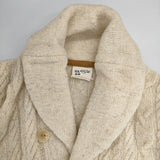 45R/45rpm サフォークストレッチの908ケーブルショールカラー 定価68200円 ウールニット ジャケット アイボリー レディース フォーティーファイブアールピーエム【中古】5-1026T∞