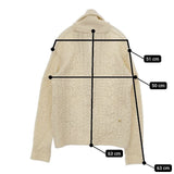 45R/45rpm サフォークストレッチの908ケーブルショールカラー 定価68200円 ウールニット ジャケット アイボリー レディース フォーティーファイブアールピーエム【中古】5-1026T∞