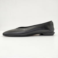 Cisei フラットレザーパンプス Vカット サイズ36 パンプス ブラック レディース シセイ【中古】5-0717G◎