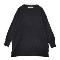 veritecoeur ウールカシミヤ クルーネック ST-115 サイドスリット セーター ニット ブラック レディース ヴェリテクール【中古】5-0913T∞