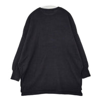 veritecoeur ウールカシミヤ クルーネック ST-115 サイドスリット セーター ニット ブラック レディース ヴェリテクール【中古】5-0913T∞