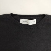 veritecoeur ウールカシミヤ クルーネック ST-115 サイドスリット セーター ニット ブラック レディース ヴェリテクール【中古】5-0913T∞