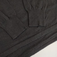veritecoeur ウールカシミヤ クルーネック ST-115 サイドスリット セーター ニット ブラック レディース ヴェリテクール【中古】5-0913T∞