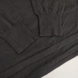 veritecoeur ウールカシミヤ クルーネック ST-115 サイドスリット セーター ニット ブラック レディース ヴェリテクール【中古】5-0913T∞