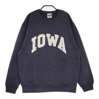 HEAR MY NAME ヒアマイネーム IOWA LOGO SWT カレッジロゴ HMNBYM-22SS-02SW サイズL スウェット ネイビー レディース【中古】5-0511M♪