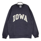 HEAR MY NAME ヒアマイネーム IOWA LOGO SWT カレッジロゴ HMNBYM-22SS-02SW サイズL スウェット ネイビー レディース【中古】5-0511M♪