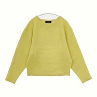 Green Label UA FOXブレンド フォルム ドルマン プルオーバー 定価12100円 3513-119-1690 セーター ニット イエロー レディース グリーンレーベル【中古】5-0928T△