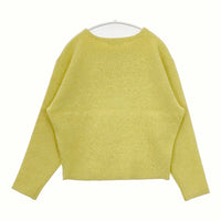 Green Label UA FOXブレンド フォルム ドルマン プルオーバー 定価12100円 3513-119-1690 セーター ニット イエロー レディース グリーンレーベル【中古】5-0928T△