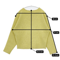 Green Label UA FOXブレンド フォルム ドルマン プルオーバー 定価12100円 3513-119-1690 セーター ニット イエロー レディース グリーンレーベル【中古】5-0928T△