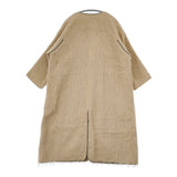 LOEFF ウールアルパカミックス シャギーロングガウン 定価104500円 1625-699-4378 コート ベージュ レディース ロエフ【中古】5-1104T△