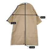 LOEFF ウールアルパカミックス シャギーロングガウン 定価104500円 1625-699-4378 コート ベージュ レディース ロエフ【中古】5-1104T△
