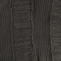 PERVERZE WAVE STRIPE CRASH KNIT ダメージ加工 0121010511 カーディガン ブラック レディース パーバーズ【中古】5-0503M∞