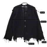 PERVERZE WAVE STRIPE CRASH KNIT ダメージ加工 0121010511 カーディガン ブラック レディース パーバーズ【中古】5-0503M∞