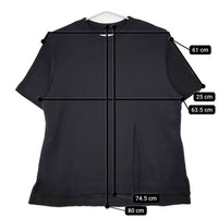 REGULATION Yohji Yamamoto チュニック プルオーバー FI-T52-002 半袖 スウェット ブラック レディース レギュレーションヨウジヤマモト【中古】5-0604S∞
