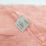 destin イタリア製 カシミヤ混 大判 フリンジ 無地 ストール ピンク レディース デスティン【中古】5-1016T◎