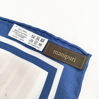 manipuri CASTEL 風景柄 シルク100％ 大判スカーフ スカーフ ホワイト 多色 レディース マニプリ【中古】5-0723G◎