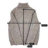 NOUVELLES DU PARADIS リブタートル PK17314 サイズ38 ウールアルパカ混 セーター ニット グレー レディース ヌーベルドゥパラディ【中古】5-1104T△