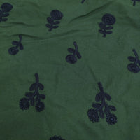 mina perhonen laundry bonheur 刺繍 ra3106 サイズ36 ワンピース グリーン レディース ミナペルホネンランドリー【中古】5-0511M♪