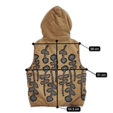 mina perhonen frost garden sa2246 サイズ38 刺繍 ダウンベスト ベージュ レディース ミナペルホネン【中古】5-1101T∞