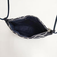 mina perhonen tambourine xs7922p 母子手帳ケース リネン ショルダーバッグ ネイビー レディース ミナペルホネン【中古】5-0813G◎