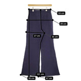 seagreen 新品 BIG WAFFLE FLARE PANTS 02 定価20900円 LSEA23A5559-S ワッフルフレア パンツ ネイビー レディース シーグリーン【中古】5-0315M♪