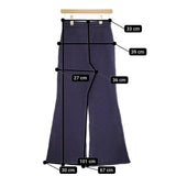 seagreen 新品 BIG WAFFLE FLARE PANTS 02 定価20900円 LSEA23A5559-S ワッフルフレア パンツ ネイビー レディース シーグリーン【中古】5-0315M♪