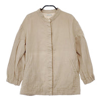 fog linen work リネン リトアニア製 ジャケット ブルゾン ライトベージュ レディース フォグリネンワーク【中古】5-0412M△