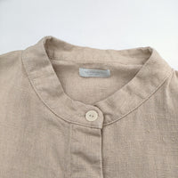 fog linen work リネン リトアニア製 ジャケット ブルゾン ライトベージュ レディース フォグリネンワーク【中古】5-0412M△