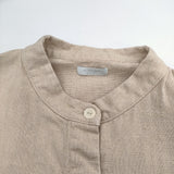 fog linen work リネン リトアニア製 ジャケット ブルゾン ライトベージュ レディース フォグリネンワーク【中古】5-0412M△